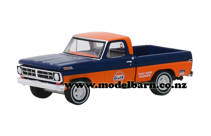 1/64 Ford F-100 Pick-Up (1971, blue & orange) "Gulf"