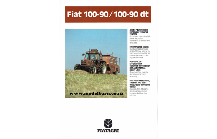 Fiat 100-90 & 100-90 DT Tractor Sales Brochure