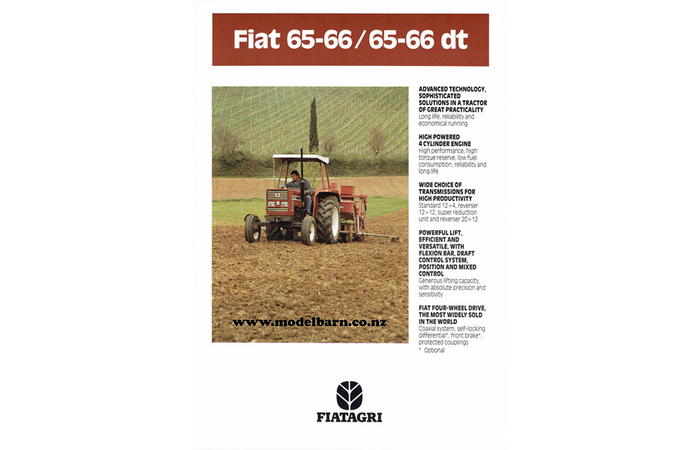 Fiat 65-66 & 65-66 DT Tractor Sales Brochure