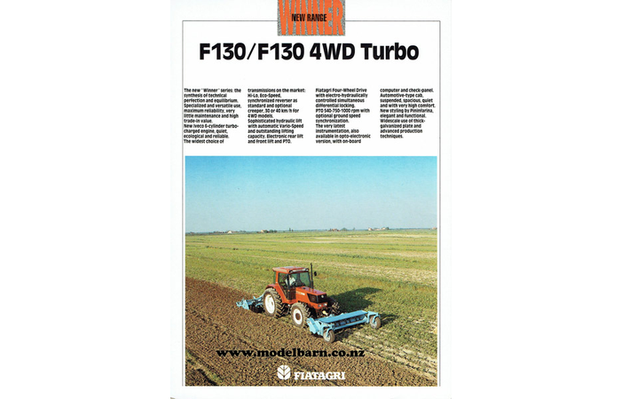 Fiat F130 & F130 4WD Turbo Tractor Sales Brochure