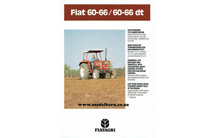 Fiat 60-66 & 60-66 DT Tractor Sales Brochure