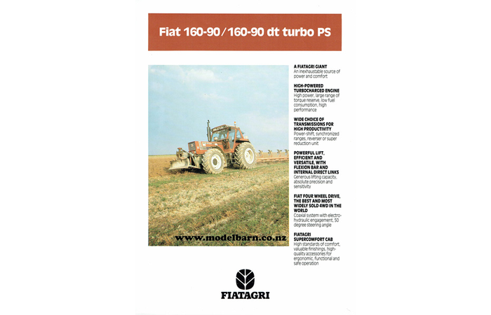 Fiat 160-90 & 160-90 DT Turbo PS Tractor Sales Brochure