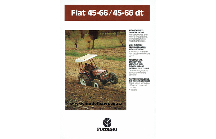 Fiat 45-66 & 45-66 DT Tractors Sales Brochure