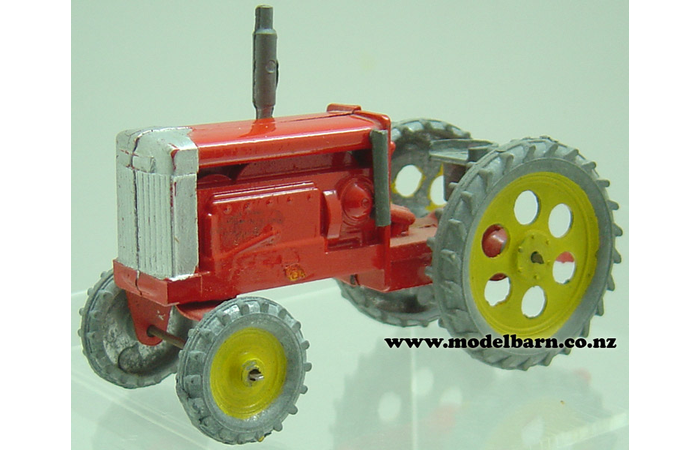 Large Tractor (red, silver & yellow, boxed) Charbens