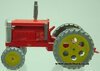 Large Tractor (red, silver & yellow, boxed) Charbens