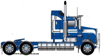 1/50 Kenworth W900 SAR Aerodyne with Alloys "Mainfreight"-trucks-and-trailers-Model Barn