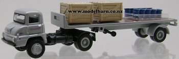 1/76 Ford Thames Trader Prime Mover with Semi Flatdeck Trailer & Load "London Transport"-ford-Model Barn