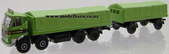 1/76 AEC Mammoth Major Mark V 4-Axle Flatdeck Truck with 2-Axle Trailer & Loads "Vic Hallam"-aec-Model Barn