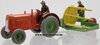 Tractor & Reaper Set (orange, green & yellow, boxed) Charbens