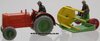 Tractor & Reaper Set (orange, green & yellow, boxed) Charbens