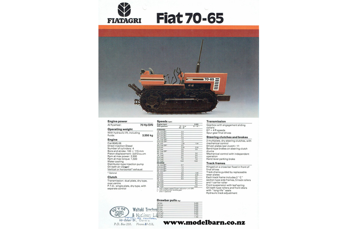 Fiat 70-65 Crawler Tractor Sales Brochure