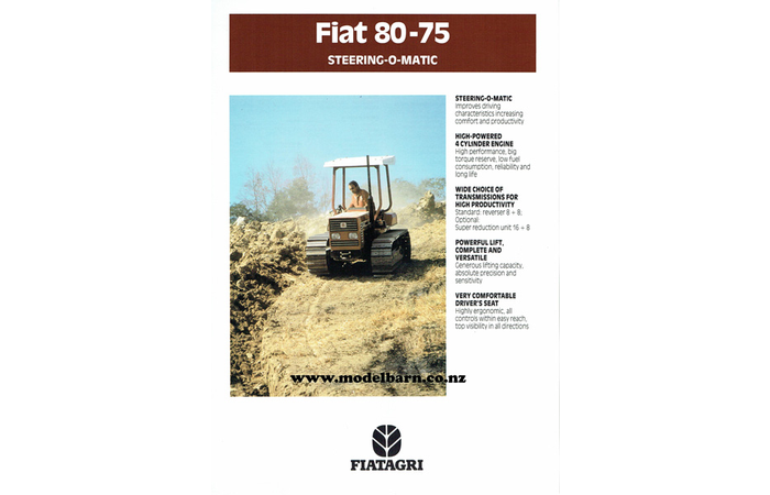 Fiat 80-75 Crawler Steering-O-Matic Tractor Sales Brochure