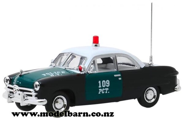 1/43 Ford Coupe Police Car (1949, black, green & white) 