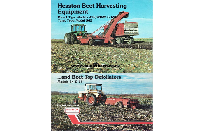 Hesston Beet Harvesting & Beet Top Defoliators Sales Brochure