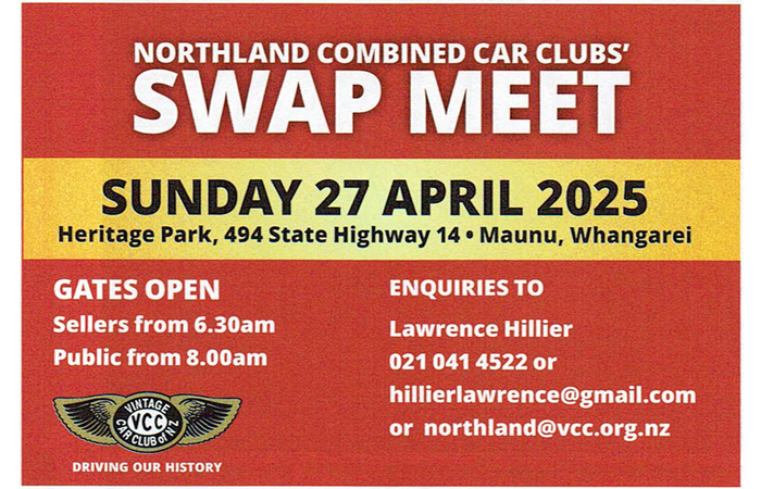 Northland Combined Car Clubs Swap Meet April 27 2025