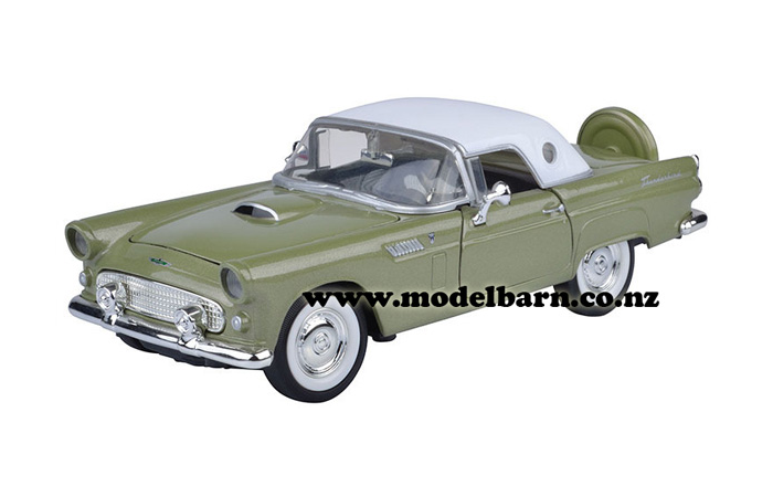 1/24 Ford Thunderbird Hard Top (1956, olive & white)