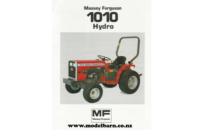 Massey Ferguson 1010 Hydro Spec Sheet Brochure 1986