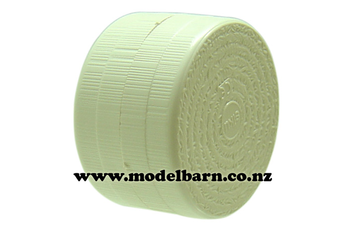 1/32 Round Silage Bale Siku (wrapped, white)