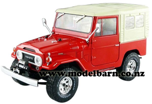 1/18 Toyota FJ40 Land Cruiser Soft Top (1967, red & cream