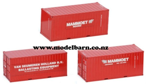 1/50 20ft Metal Shipping Containers Set (x3) 