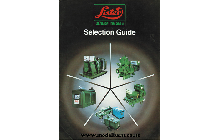 Lister Generator Sets Selection Guide Brochure