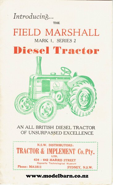 Field Marshall Mark 1 Series 2 Tractor Brochure - Books & Brochures ...