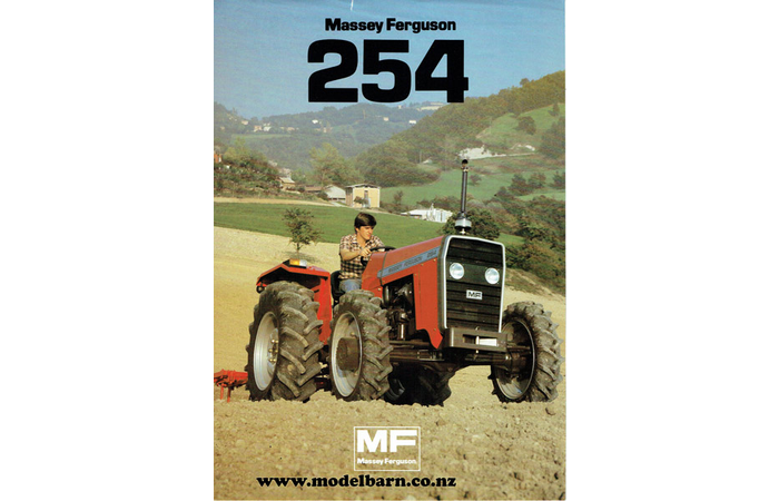 Massey Ferguson 254 Tractor Spec Sheet Brochure 1984