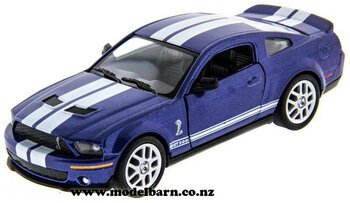 1/38 Shelby GT500 (2007, blue & white)-shelby-Model Barn