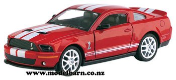 1/38 Shelby GT500 (2007, red & white)-shelby-Model Barn