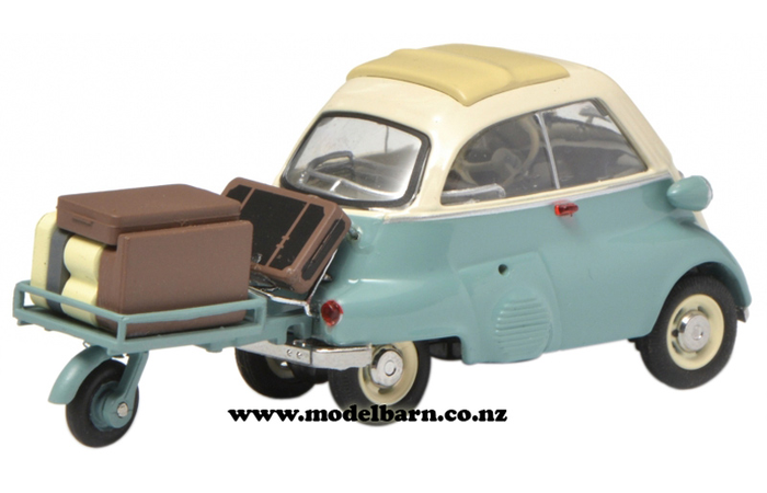 1/43 BMW Isetta (blue) & Luggage Trailer - Vehicles-BMW : Model Barn -  Schuco Obsolete