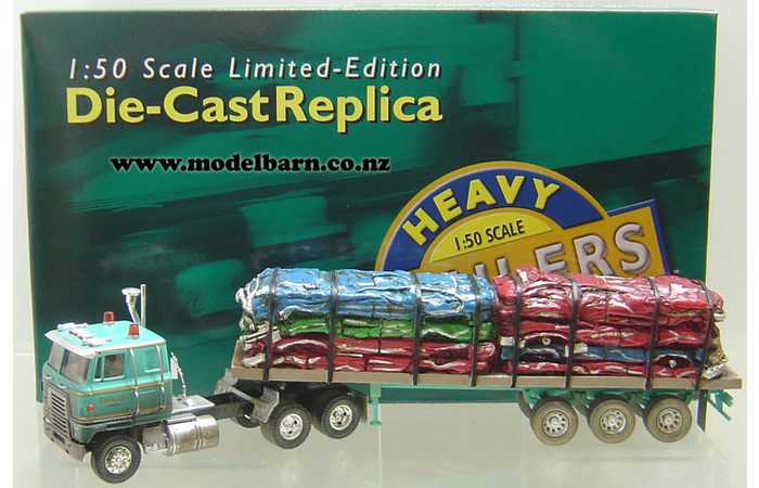 1/50 International Transtar Prime Mover with Semi Trailer & Crushed Car Load "Lindquist Trucking"